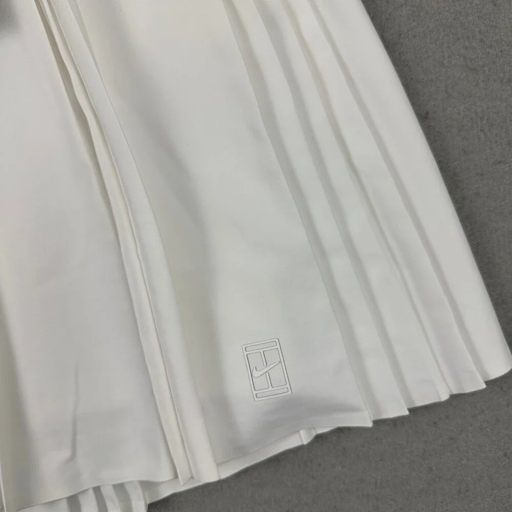 Nike Advantage Court Skirt Women XL White Pleated Skort High Waist Tennis Golf
